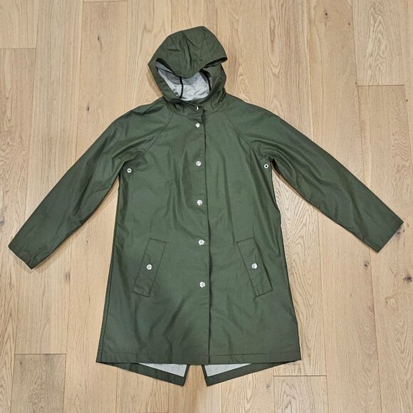 Madewell army green Rainstorm fishtail rain jacket - Picture 2 of 6